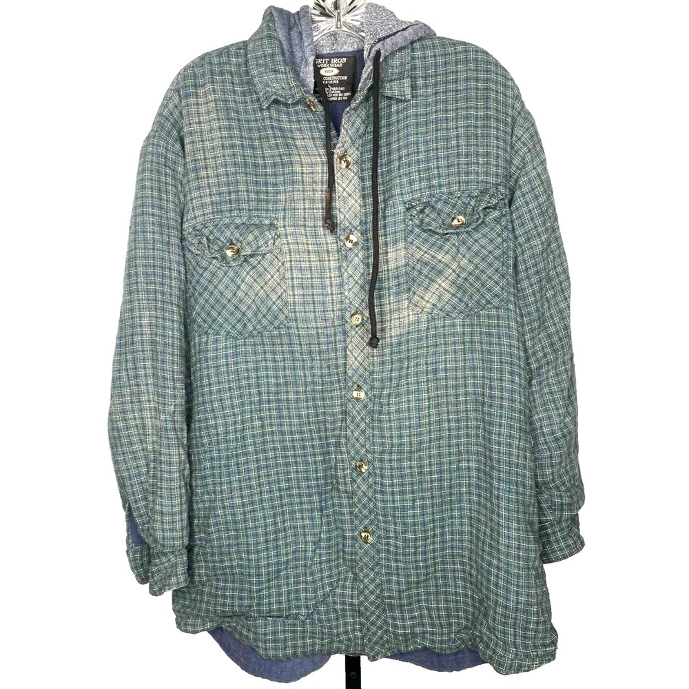 Grit Iron coat Men's size L Shacket Work Wear Heavy‎ Construction Thermal Lined